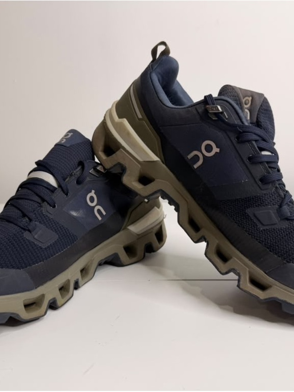 On Running Men’s Cloudventure Trail Shoes - Navy and Tan